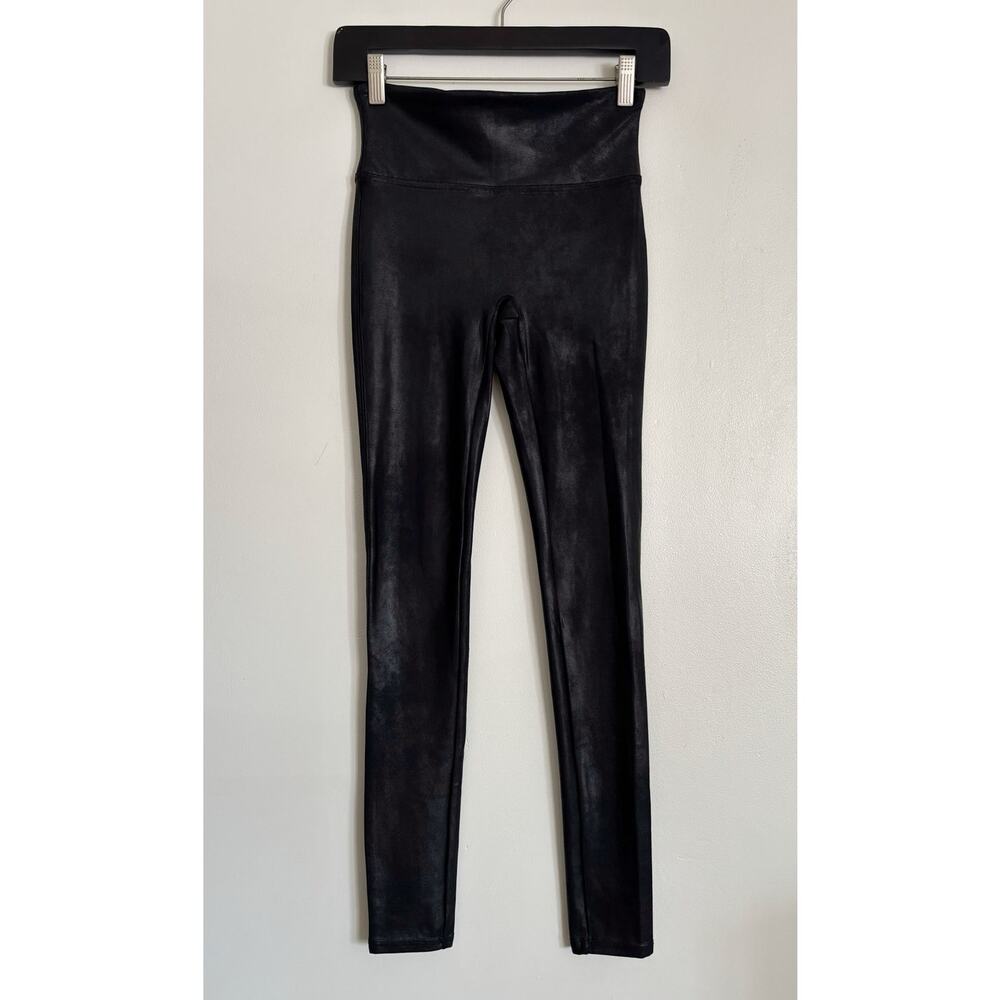 Black Spanx High Rise Faux Leather Leggings S